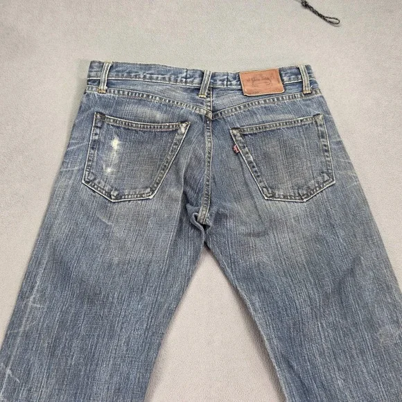 Japanese Selvedge Jeans Mens Whiskers Thrashed Justin Zip Fits 30x30 - Picture 5 of 15